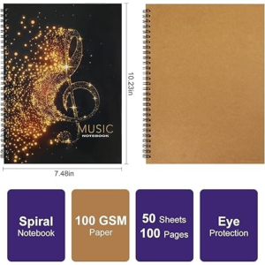 Manuscript Paper, Blank Staff Paper Sheet Music Composition Notebook Piano Accessories