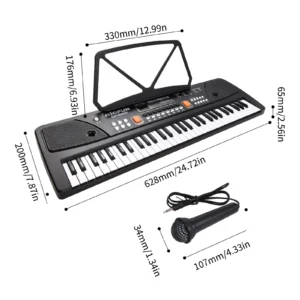 Portable 61 Keys Piano Keyboard for Beginners